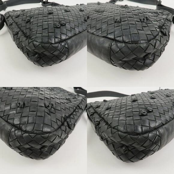 💎✨Beautiful✨💎Authentic BOTTEGA VENETA Intrecciato Shoulder Bag Black - Picture 8 of 15
